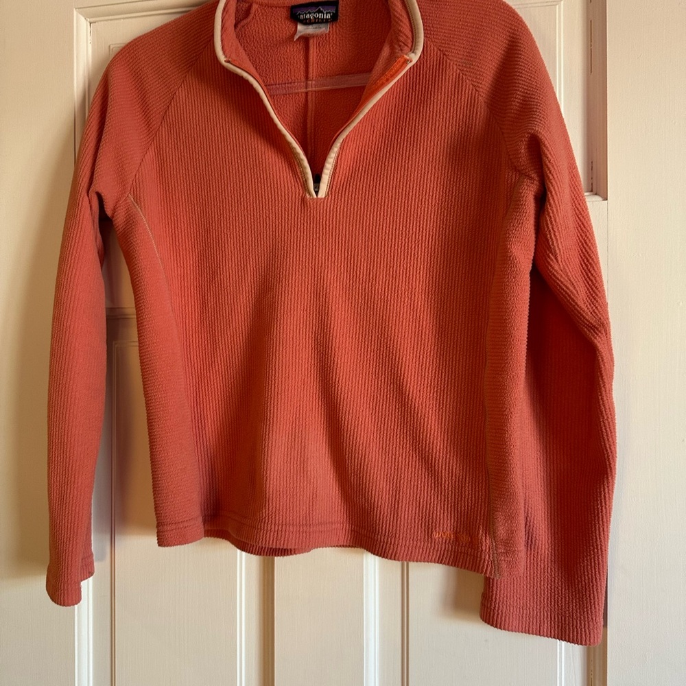 Women's Orange Quarter-Zip Sweater Patagonia